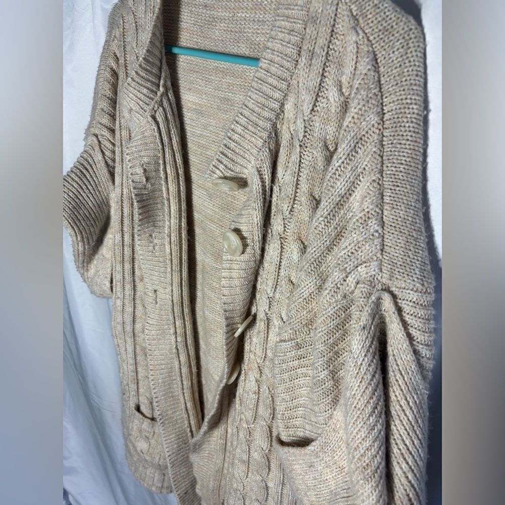 Women's Cream Cable Knit Sweater Women’s Oversized Cardigan Sweater Faded Glor